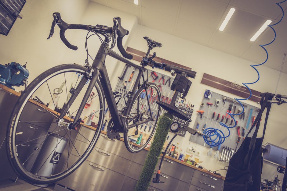 Bike in repair room